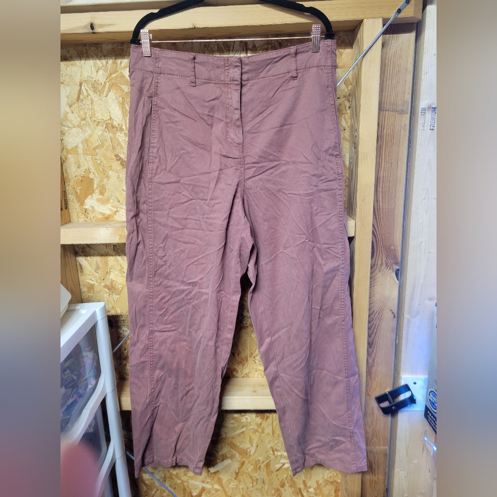 Joie Ladies Wide‎ Leg Trousers Blush Colored Size 12 Tencel Blend